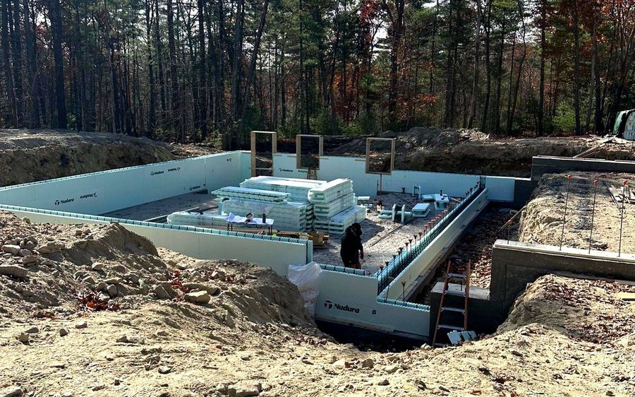 Nudura ICF foundation walls up on one of our own builds